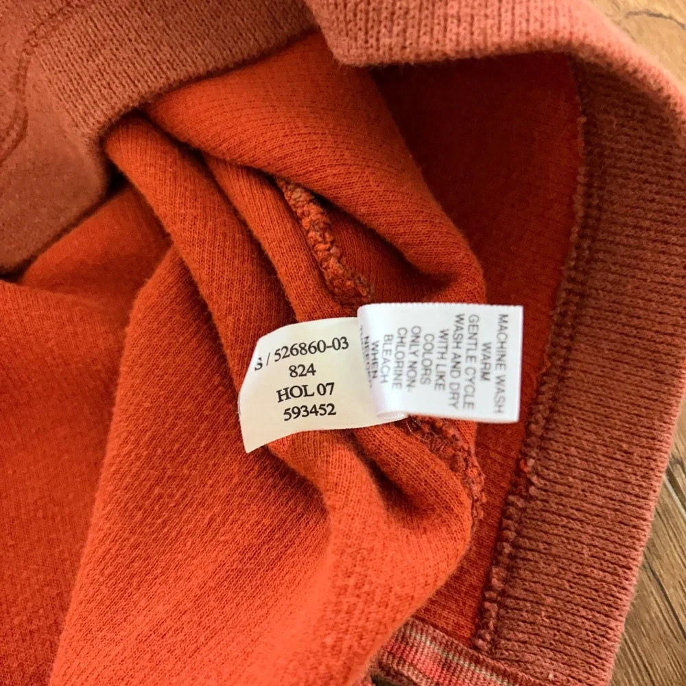 Banana Republic Mens‎ L Burnt Orange Cotton Stripe Crewneck Sweater Skater y2k